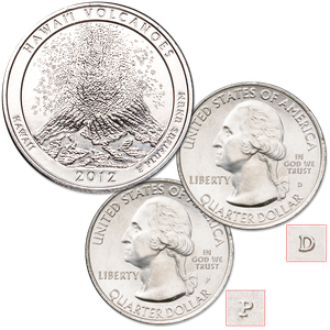 2012 P&D Hawai'i Volcanoes National Park Quarter Set Main Image