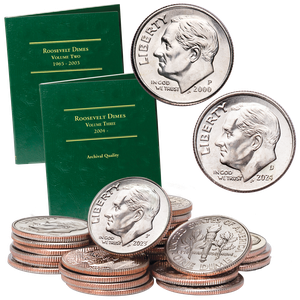 2000-2024 Roosevelt Dime Year Set with 2 Folders Main Image