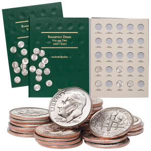 2001-2025 Roosevelt Dime Year Set with 2 Folders Main Image