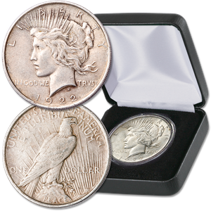 1922 Peace Dollar in Presentation Case Main Image