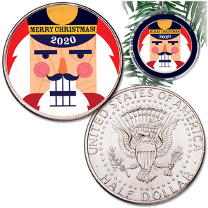 2020 Colorized Kennedy Half Dollar Nutcracker Ornament Main Image