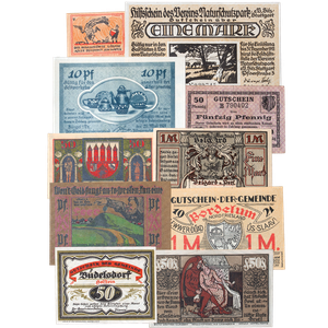 1914-1923 German Notgeld Note Set Main Image