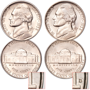 1938 P&D Jefferson Nickel Set Main Image