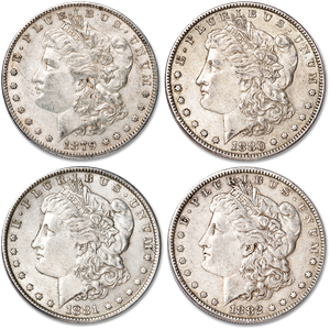 1879-1882 Morgan Dollar Year Set (4 coins) Main Image