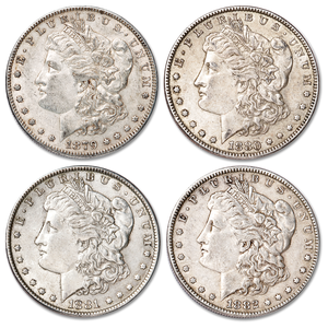1879-1882 Morgan Dollar Year Set (4 coins) Main Image