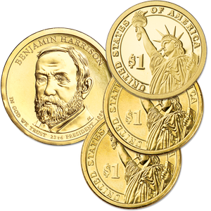2012 PDS Benjamin Harrison Presidential Dollar Set (3 coins) Main Image