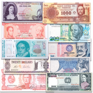 1963-2005 Set of South American Bank Notes Main Image