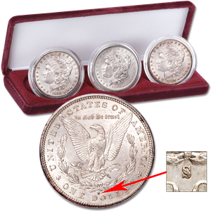 1890s "S" Mint Morgan Silver Dollar Set (3 coins) Main Image