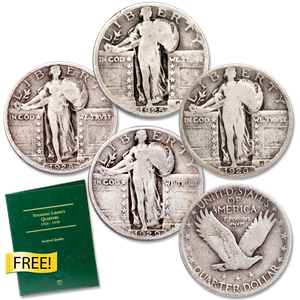 1925-1929 Standing Liberty Quarter Set with Folder Main Image