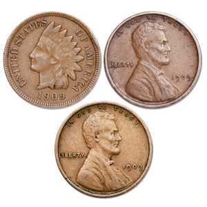1909 Indian Head & Lincoln Cents Set Main Image