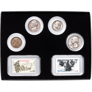 1953 Korean War Coin and Stamp Set Main Image