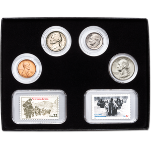 1953 Korean War Coin and Stamp Set Main Image