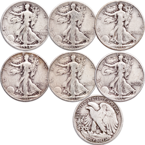 1934-1939 Liberty Walking Half Dollar Set Main Image