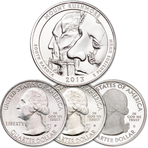 2013 PDS Mount Rushmore National Memorial Quarter Set Main Image