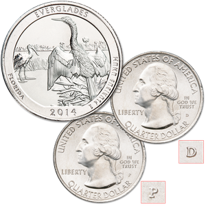 2014 P&D Everglades National Park Quarter Set Main Image