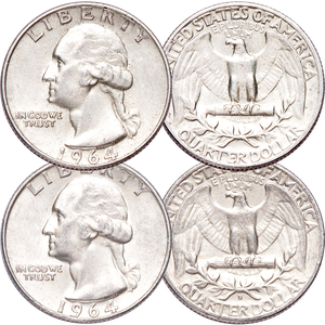 1964 P&D Washington Silver Quarter Set Main Image