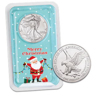 2022 American Silver Eagle in Merry Christmas Showpak Main Image