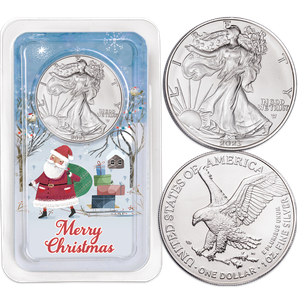 2023 American Silver Eagle in Merry Christmas Showpak Main Image