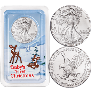 2023 American Silver Eagle in Baby's 1st Christmas Showpak Main Image