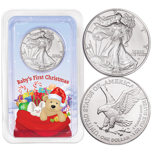 2024 American Silver Eagle in Baby's 1st Christmas Showpak Main Image