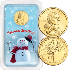 2022 Native American Dollar in Season's Greetings Showpak Main Image