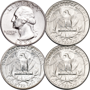 1952 PDS Washington Quarter Set Main Image