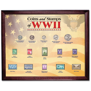 WWII Coins and Stamps Frame Set Main Image