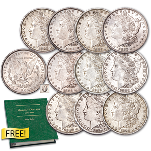 1880-1889 "O" Mint Morgan Dollar Set with FREE Album Main Image
