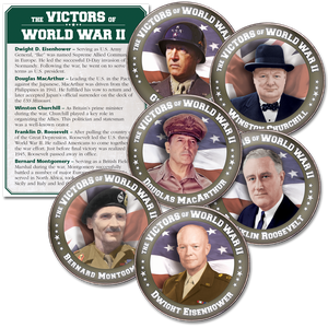 Victors of WWII Colorized Kennedy Half Dollar Set Main Image