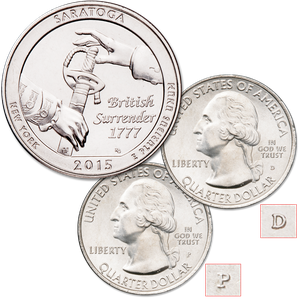 2015 P&D Saratoga National Historical Park Quarter Set Main Image