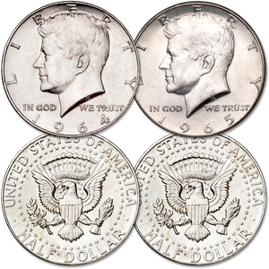 1964-1965 Kennedy Half Dollar Set (2 coins) Main Image