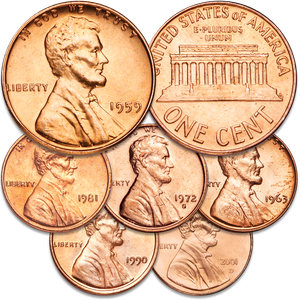 1959-2008 Lincoln Memorial Cent 6 Decades Set Main Image