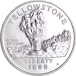 1999-P Yellowstone Silver Commemorative Dollar Main Image