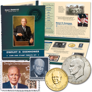 Eisenhower Coin & Stamp Tribute Set Main Image