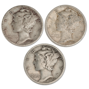 Mercury Silver Dime PDS Set Main Image