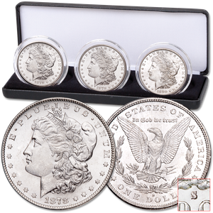 1878-1880 "S" Mint Morgan Silver Dollar Set with Case Main Image