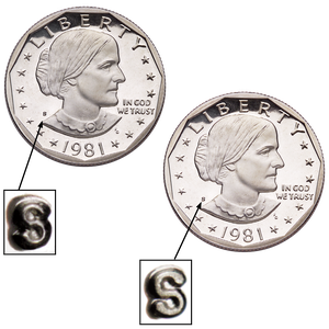 1981-S Susan B. Anthony Clear & Filled S Set Main Image