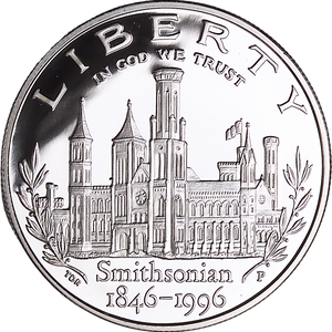 1996-P Smithsonian Silver Dollar Main Image