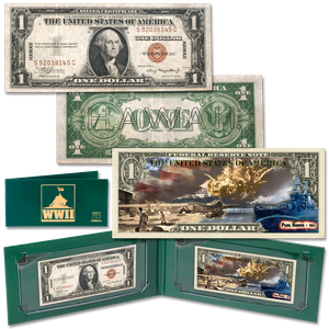$1 WWII Hawaii Note & Pearl Harbor Colorized Note Set Main Image