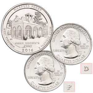 2016 P&D Harpers Ferry National Historical Park Quarter Set Main Image