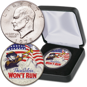 Colorized Eisenhower Dollar, These Colors Won’t Run Main Image