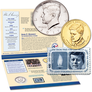 John F. Kennedy Coin and Stamp Tribute Set Main Image