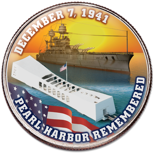 Colorized Pearl Harbor Kennedy Half Dollar Main Image
