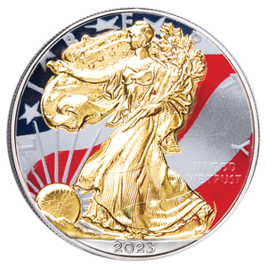 2023 Colorized & Gold-Plated $1 American Silver Eagle Main Image