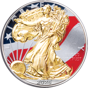 2025 Colorized & Gold-Plated $1 American Silver Eagle Main Image