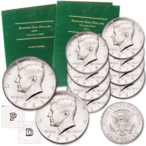 2018-2022 P&D Kennedy Half Dollar Set with Folder Main Image