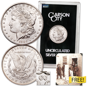 1884-CC Morgan Dollar in Government Holder Main Image