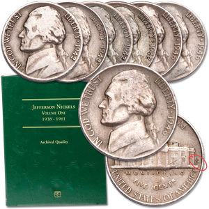 1942-1946 Jefferson Nickel WWII Transition Set with Folder Main Image
