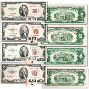 1953 $2 Legal Tender Note Signature Set Main Image