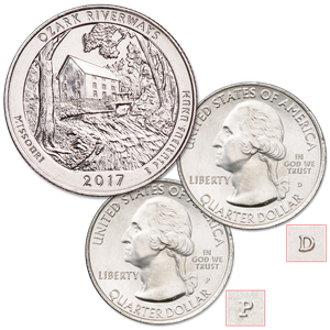 2017 P&D Ozark National Scenic Riverways Quarter Set Main Image